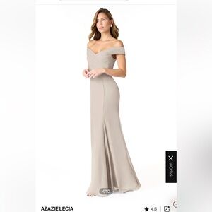 Azazie Lecia dress in frost size 2